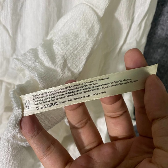 Free People Mini Dress Small White Adella Slip A-Line Lace Ruffle - Picture 15 of 16